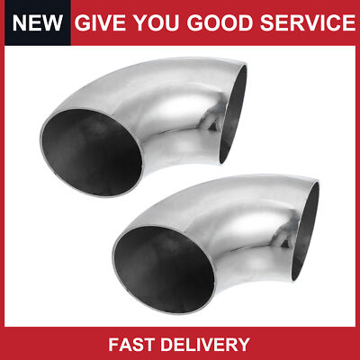 Exhaust Elbows 2-Pack 1 Inch OD 90 Degree - SS304 Stainless Steel 1.2mm Thickness Car Exhaust System Replacement - Foto 4