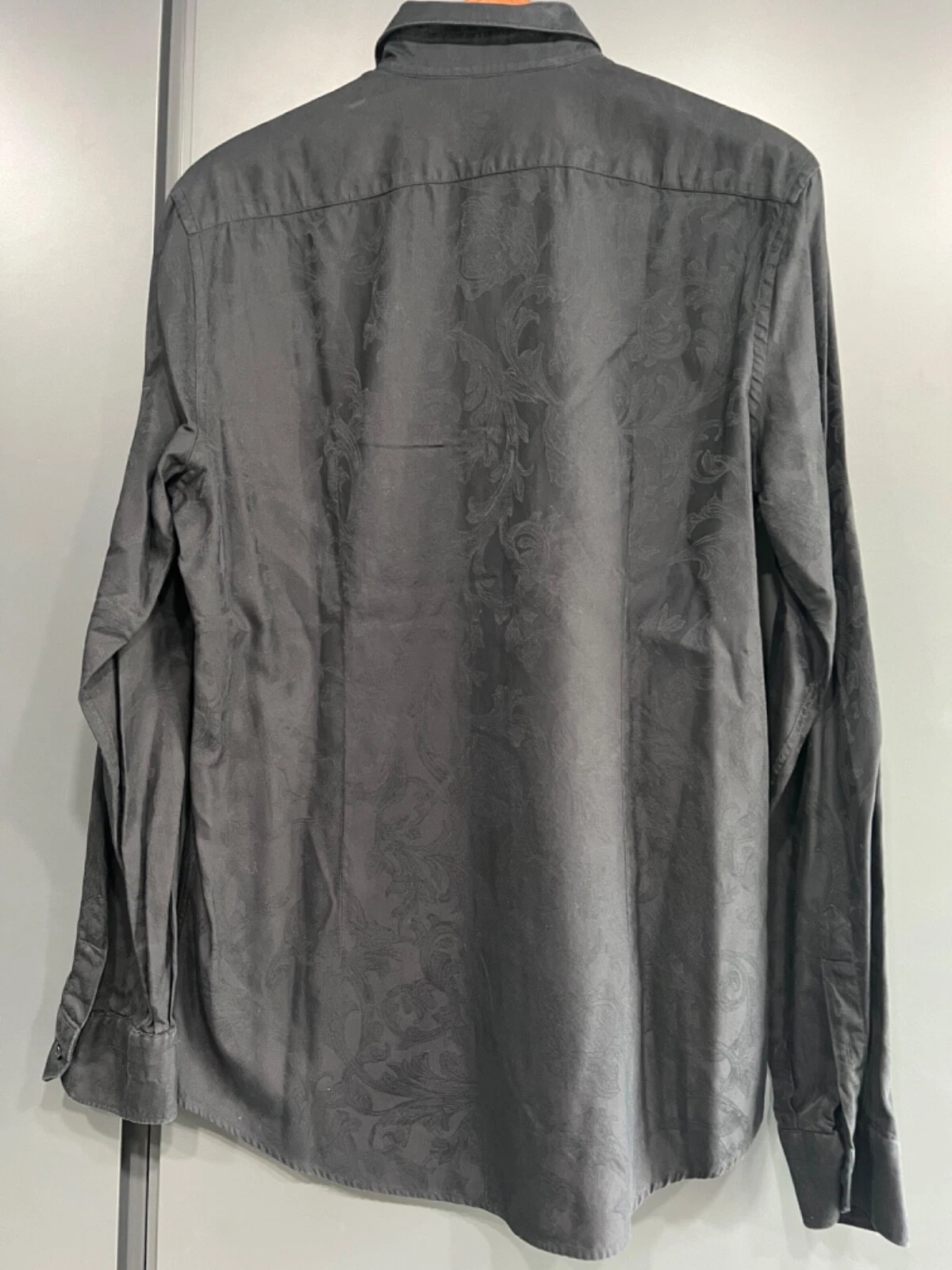 Camicia abito nero VINTAGE GIANNI VERSACE da uomo taglia 40 15 75