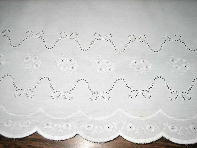 White clearance eyelet fabric