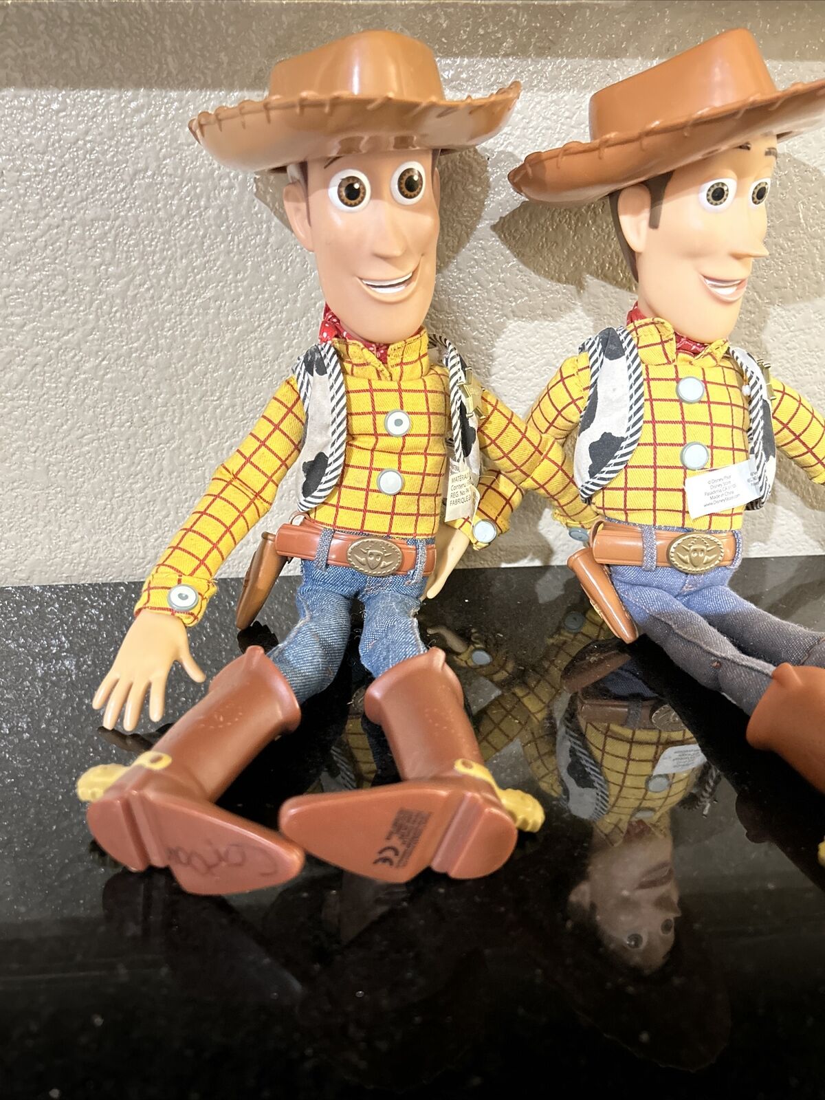Disney Store Pixar Toy Story 2 Woody Doll Pull String Talking 16" Lot Of 2