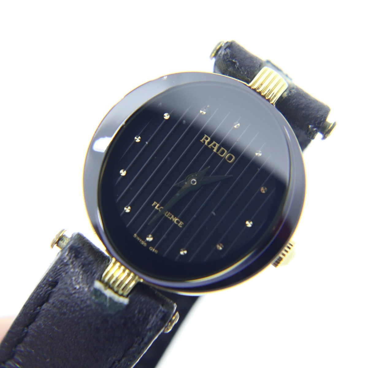 Rado Florence Watch Women's 23mm Quartz Vintage Round Black Rado Florence Watch Women's 23mm Quartz Vintage Round Black