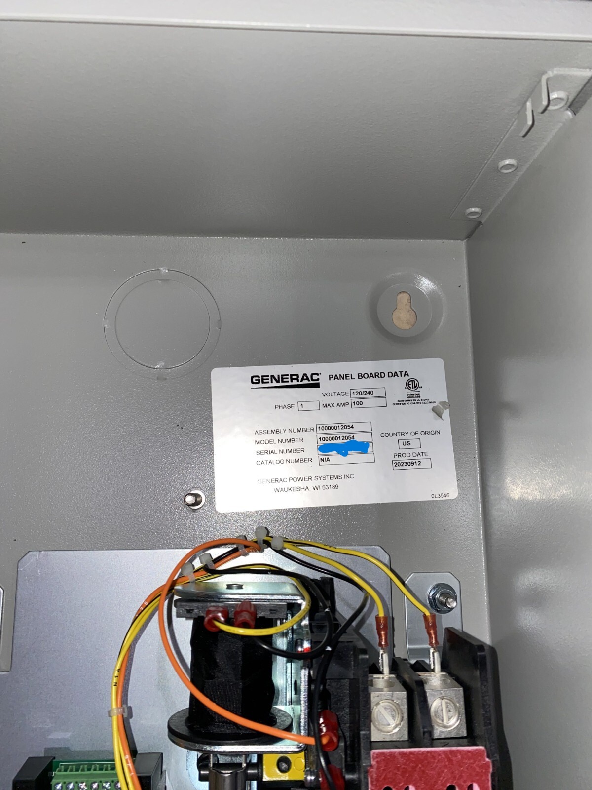 Generac RXG16EZA3 120/240Volt 100Amp 16Circuit Generator Transfer