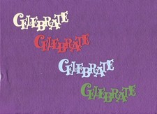 CELEBRATE die cuts scrapbook cards