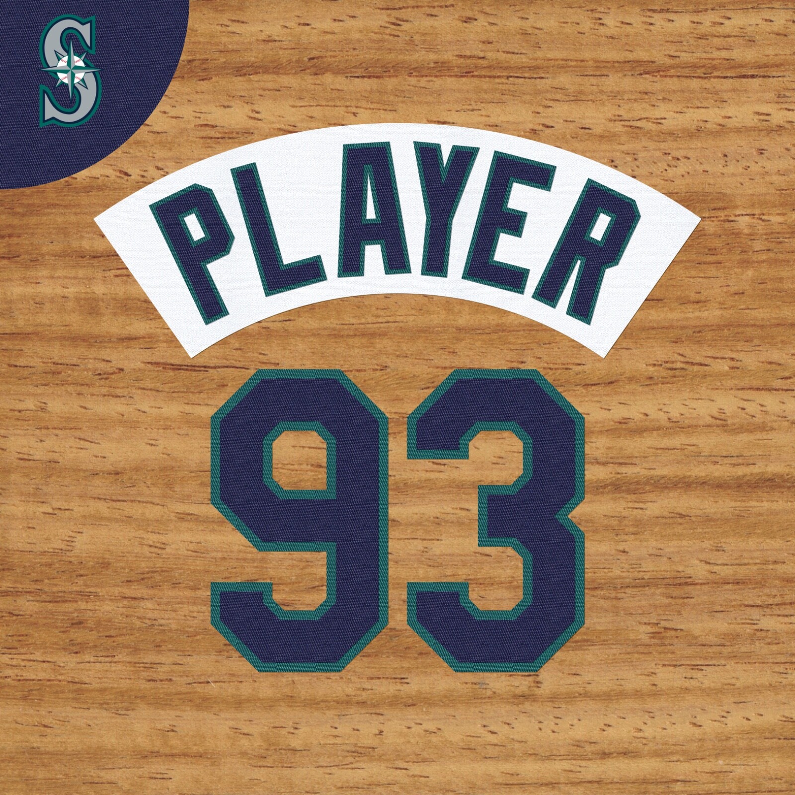 Seattle Mariners Lettering SEATTLE MARINERS HOME JERSEY LETTERING AND NUMBERING KIT (1993-2014) | eBay