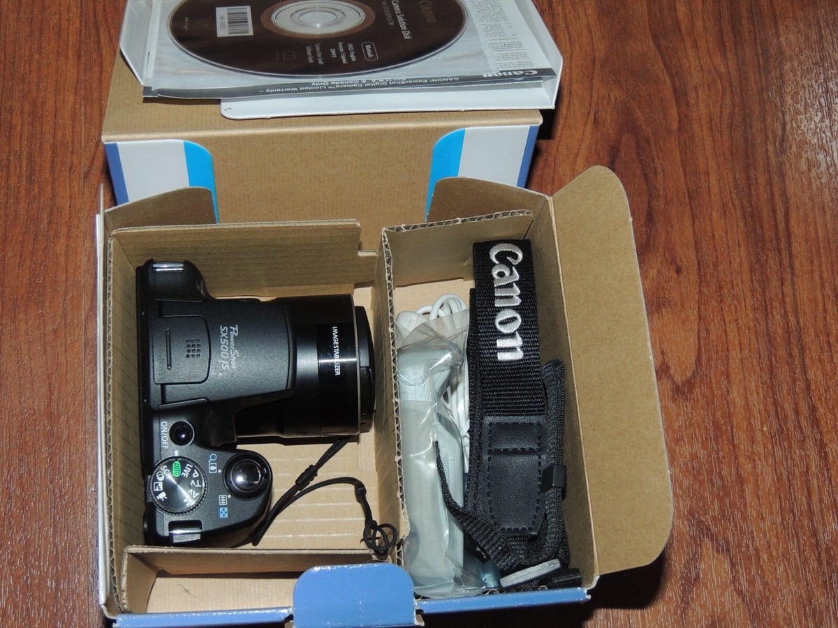 Open Box - Canon PowerShot SX500 IS 16.0 MP Camera - BLACK Open Box - Canon PowerShot SX500 IS 16.0 MP Camera - BLACK