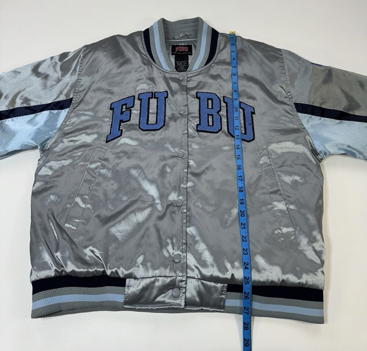 Vintage FUBU The Collection Varsity Satin Bomber Jacket Vintage FUBU The Collection Varsity Satin Bomber Jacket