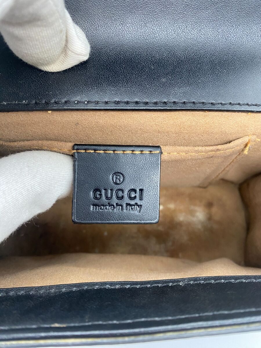 GUCCI 409487 GG Supreme BEE Leather Coated Canvas Small GUCCI 409487 GG Supreme BEE Leather Coated Canvas Small