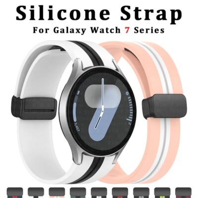 Magnetic Silicone Band For Samsung Galaxy Watch 7/6/5/4 44/40mm FE Classic Pro
