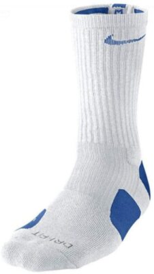nike elite socks white with royal blue stripe