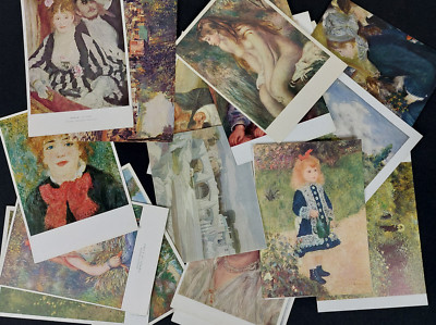 Auguste Renoir x20 Postkarten/Bilder - Moosige Rosen, Cradle Rock, junges Mädchen