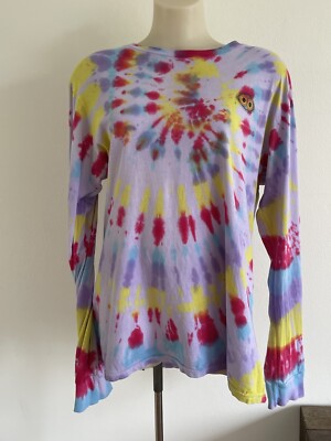 Billabong Long Sleeve Tee Sweatshirt Surf Classic CONTEST 1997 XL Cotton  Tie Dye