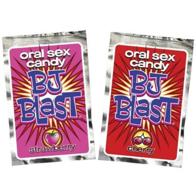  2 Pack Pipedream BJ Blast Oral Sex Candy Strawberry, Cherry  