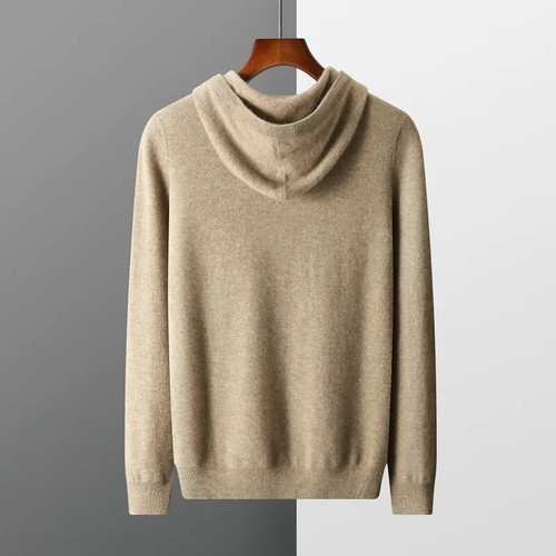 Autumn Winter Men Hoodie Wool Knitted Sweatshirt Casual Sweater Top - Picture 4 of 23