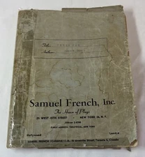 vintage script ~ James M Barrie PETER PAN ~ low grade, first page detached, tape