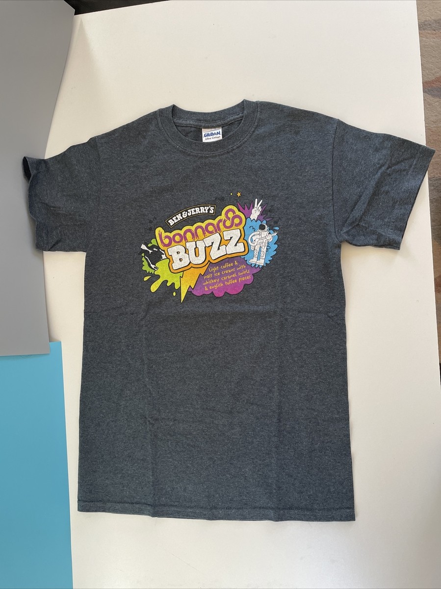 RARE*ORIGINAL VINTAGE BEN & JERRY'S STAFF T-SHIRT BONNAROO BUZZ
