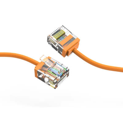 0.5Ft CAT6A UTP Super-Slim Ethernet Network Cable 32AWG Orange