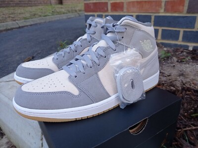 Nike Air Jordan 1 Mid SE Coconut Milk/ Particle Grey UK 10.5 | eBay UK