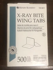 Dental Henry Schein Stick on Bite Wing Adult Tabs 500 per Package  , X-ray