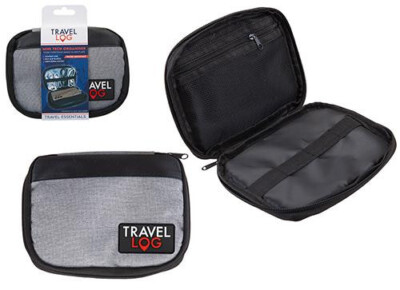 Tech Travel Organizer Reißverschluss Etui Kabel Ladegerät Ohrhörer USB SD Karte wasserdicht
