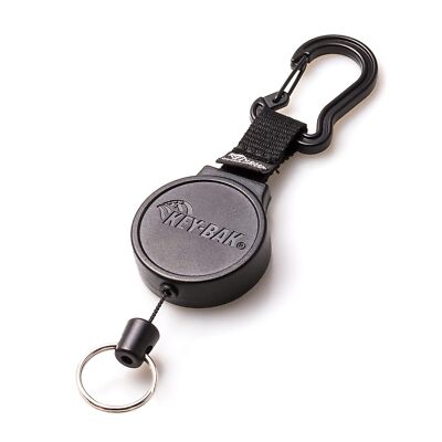 Retractable Carabiner Keychain   36'' Cord 6 oz Retract Strength