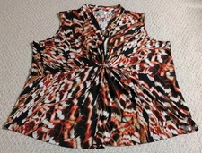 Jones Studio Separates Women Sz 22W Multicolor PolyesterBlend Sleeveless Shirt24