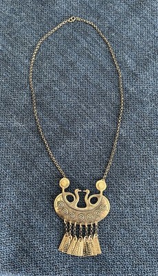 Vintage Sigmund Espeland Of Snorre Norway Bronze Pendant Necklace