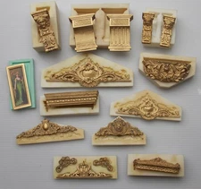 Dolls House Pediments Wall Corbels Silicone Rubber Moulds 1 / 12 Th Scale