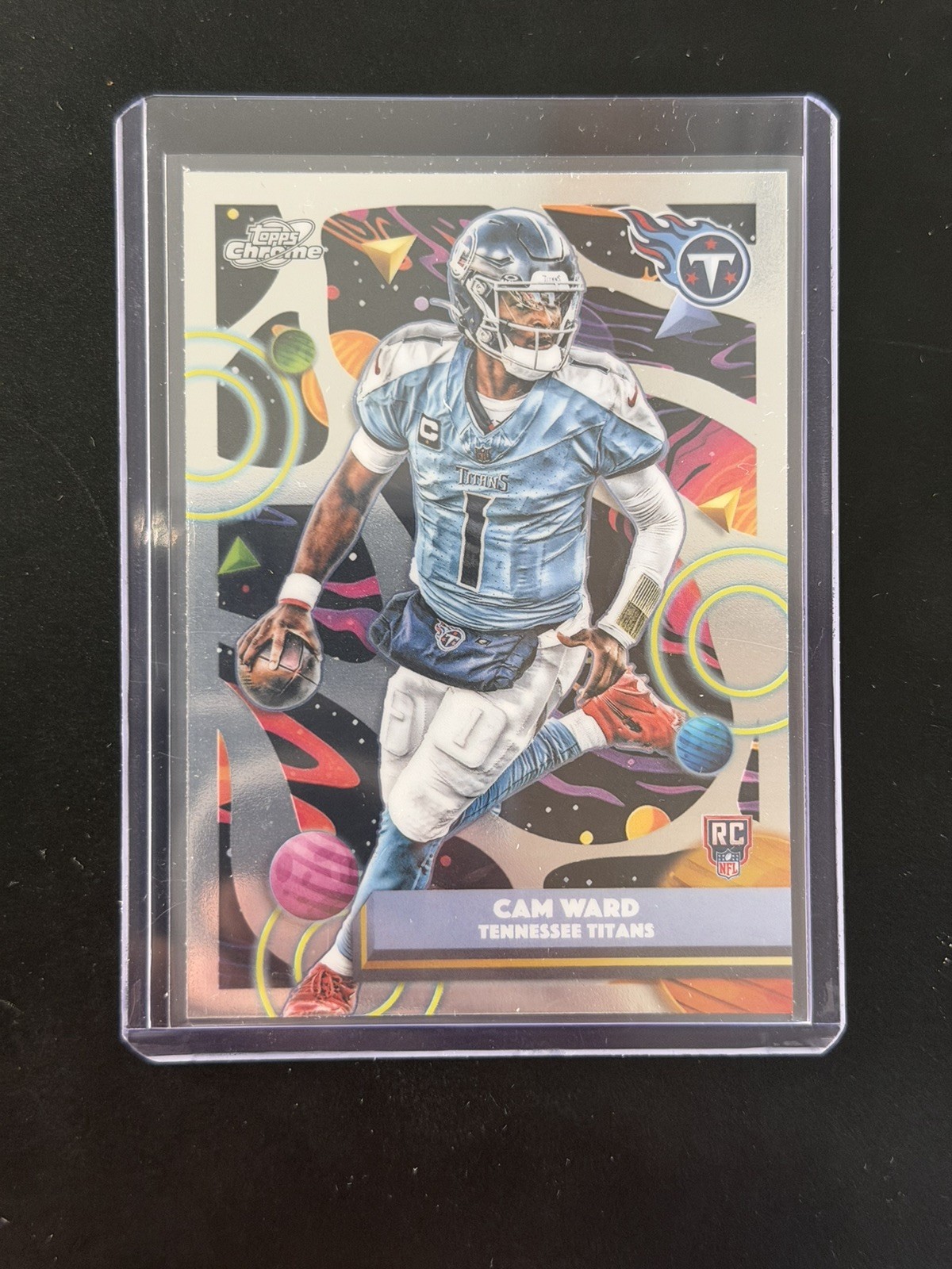 2025 Topps Chrome Cosmic - Cam Ward RC #195 Tennessee Titans NFL Football