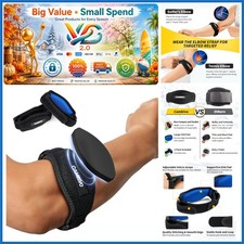 2 Pack Tennis Elbow Brace Support Tendonitis Relief Black Unisex