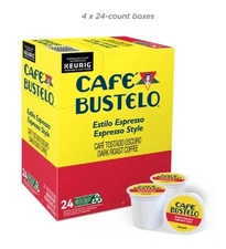 Café Bustelo Espresso Style Coffee, Dark roast K-cup Pods, 96 count