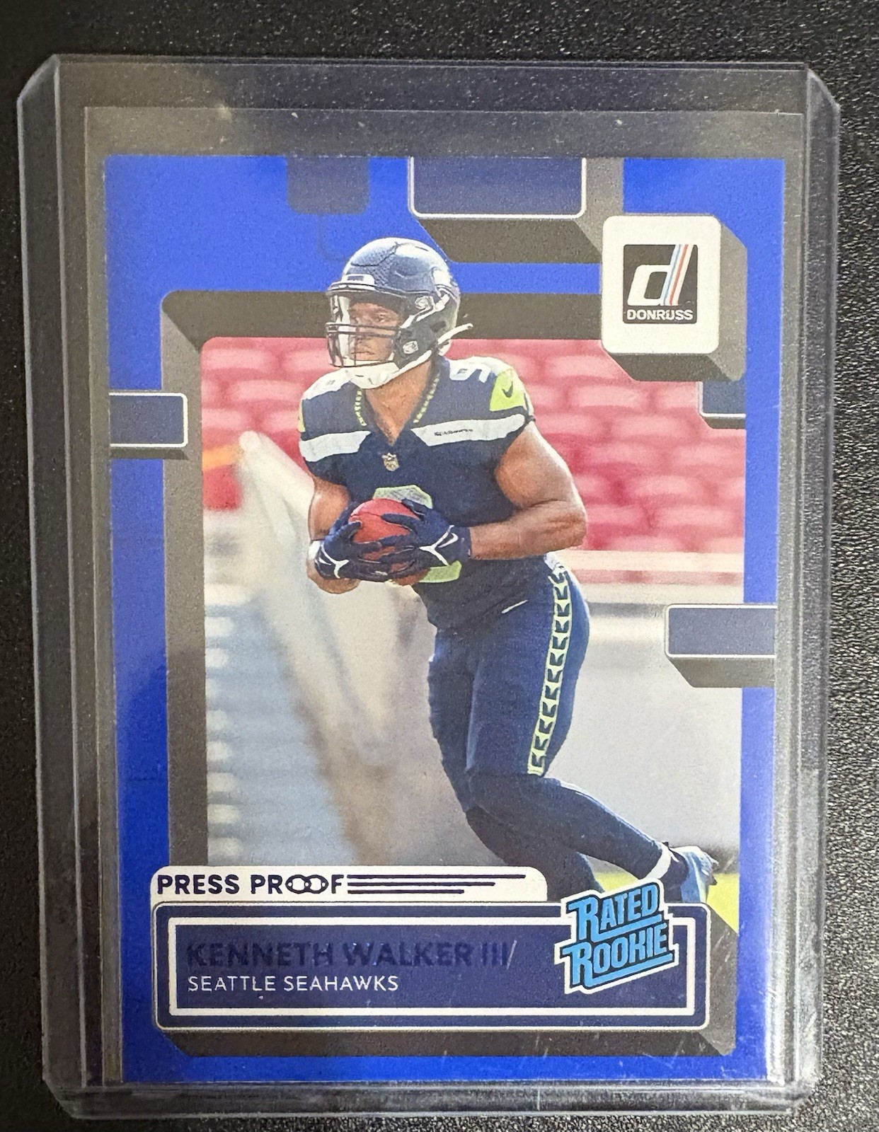 2022 Panini Donruss - Rated Rookie Kenneth Walker III #318 Press Proof Blue (RC)