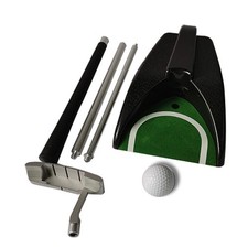 Portable Golf Putter Travel Practice Putting Tool Set with Ball Return System