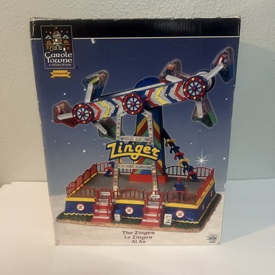 Lemax Village Collection The Zinger Amusement Ride Light Sound 84809 Works Great