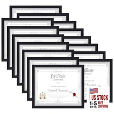 8.5 x 11 Picture Frame Set of 15, Black Photo Frames 8.5 by 11 8.5x11 Black 15