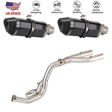 Slip For Aprilia Dorsoduro 900 2017-2020 Exhaust Mid Tail Pipe Carbon Muffler