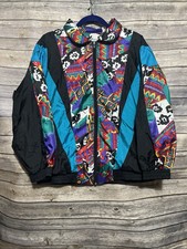 Westbound Sport Vintage 1980s Windbreaker Jacket Floral Print Women  s Size PL