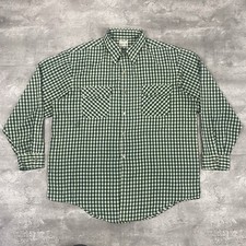 vintage 70s BIG MAC JC PENNEY button up shirt XL gingham green double pocket