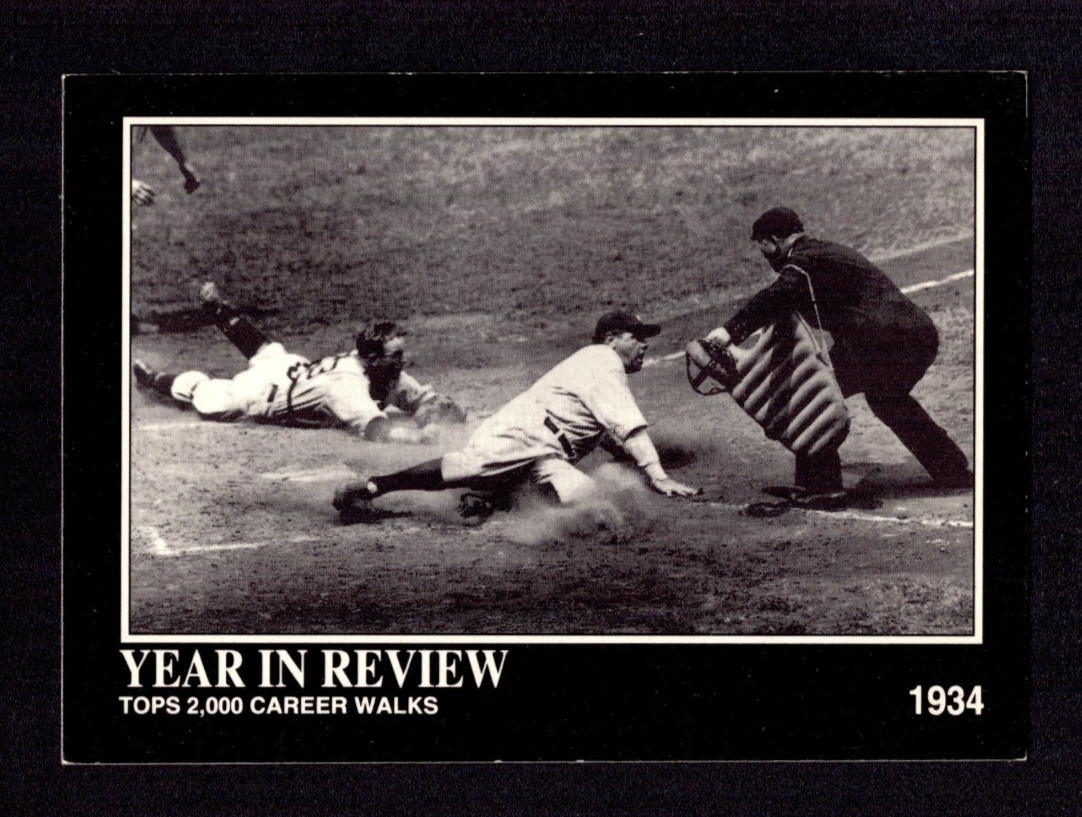 1992 Megacards Babe Ruth #26 Tops 2,000 Career/Walks 1934 EX/EX+ 10282