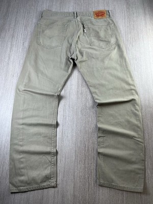 Levi's 505 Regular Fit Straight Leg Jeans W36 L32 Salbei Olivgrün Vintage