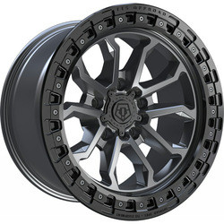 20x10 TIS 556AB Satin Anthracite W/Black Ring Wheels 6x120 (-19mm) Set of 4