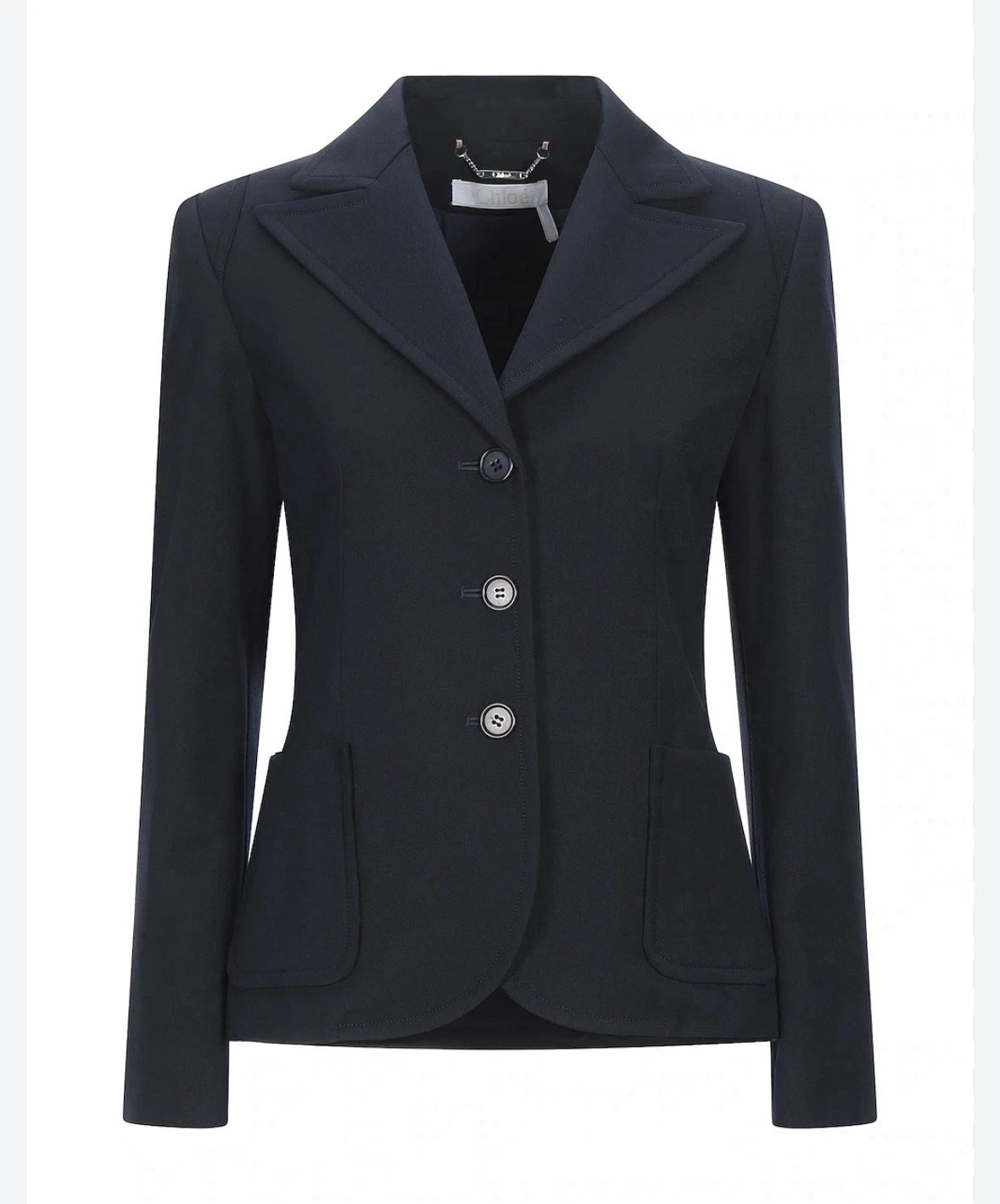 Chloe — Chloe Iconic Blue Single Breasted Blazer