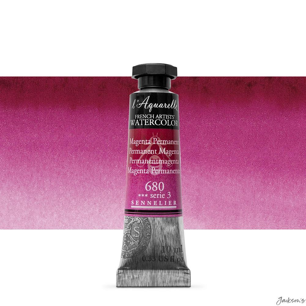 Sennelier L'Aquarelle Watercolour Paint Tube 10ml Magenta Permanent Colour Mi...