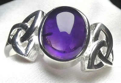  Amethyst Ring 925 Silber Gr. 17,8 (56) ''Keltischer Knoten'' zauberh. UNIKAT 
