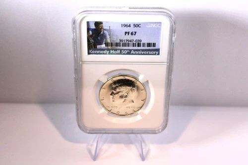 1964 KENNEDY HALF DOLLAR 50C PF67 NGC CERTIFIED 50TH ANNIVERSARY