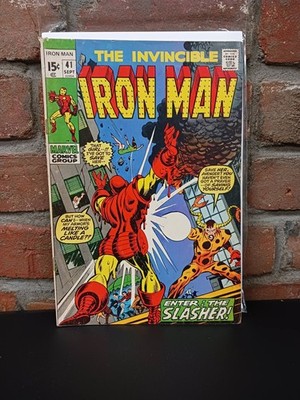 Vintage Marvel Comics Iron Man 1st Appearance The Slasher 1971 Sept #41