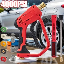 High Pressure Washer Gun 4000 PSI Car Wash Foam Spray Short Wand with 5 Nozzle