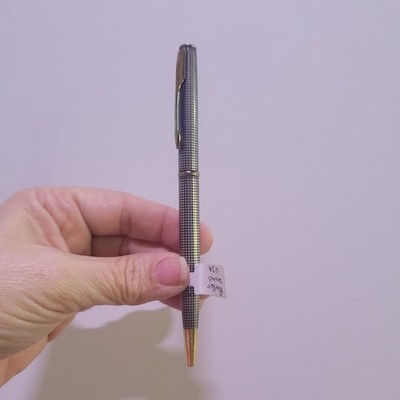 Vintage Parker Sonnet Cisele Silver Ballpoint Pen Made In USA Works Black Ink