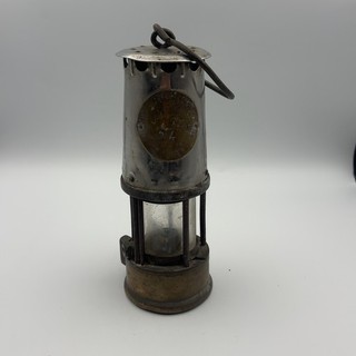 Vintage britische Messing Bergmann Sicherheitslampe Deko / nur Display