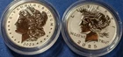 2025 S Reverse Proof $1 Morgan and Peace Silver Dollar 2pc Set Box ,OGP & COA
