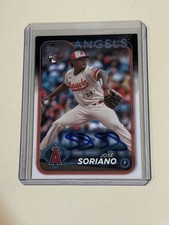 SIGNED 2024 Topps Baseball Card #15 Jose Soriano RC Rookie Los Angeles Angels. rookie card picture